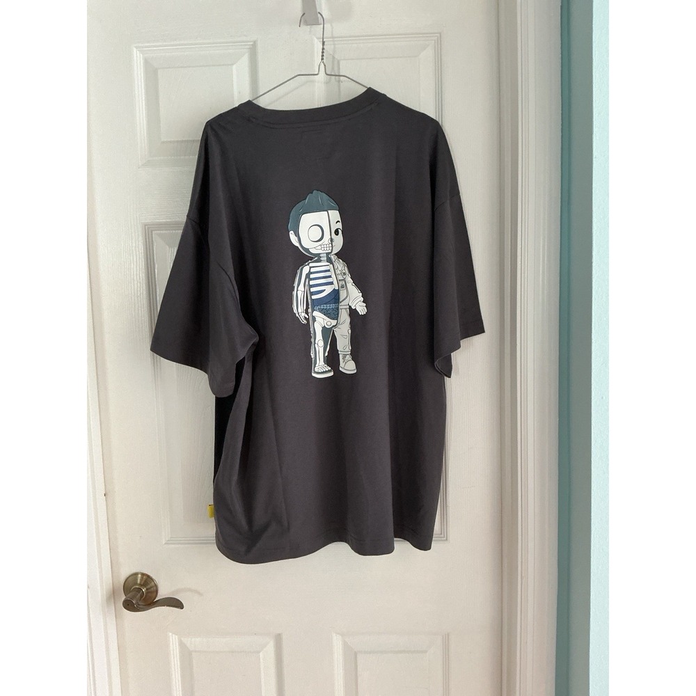 Lee x Mighty Jaxx Buddy Lee Skeleton Graphic T-Shirt Black Gray NWT Men's Sz M